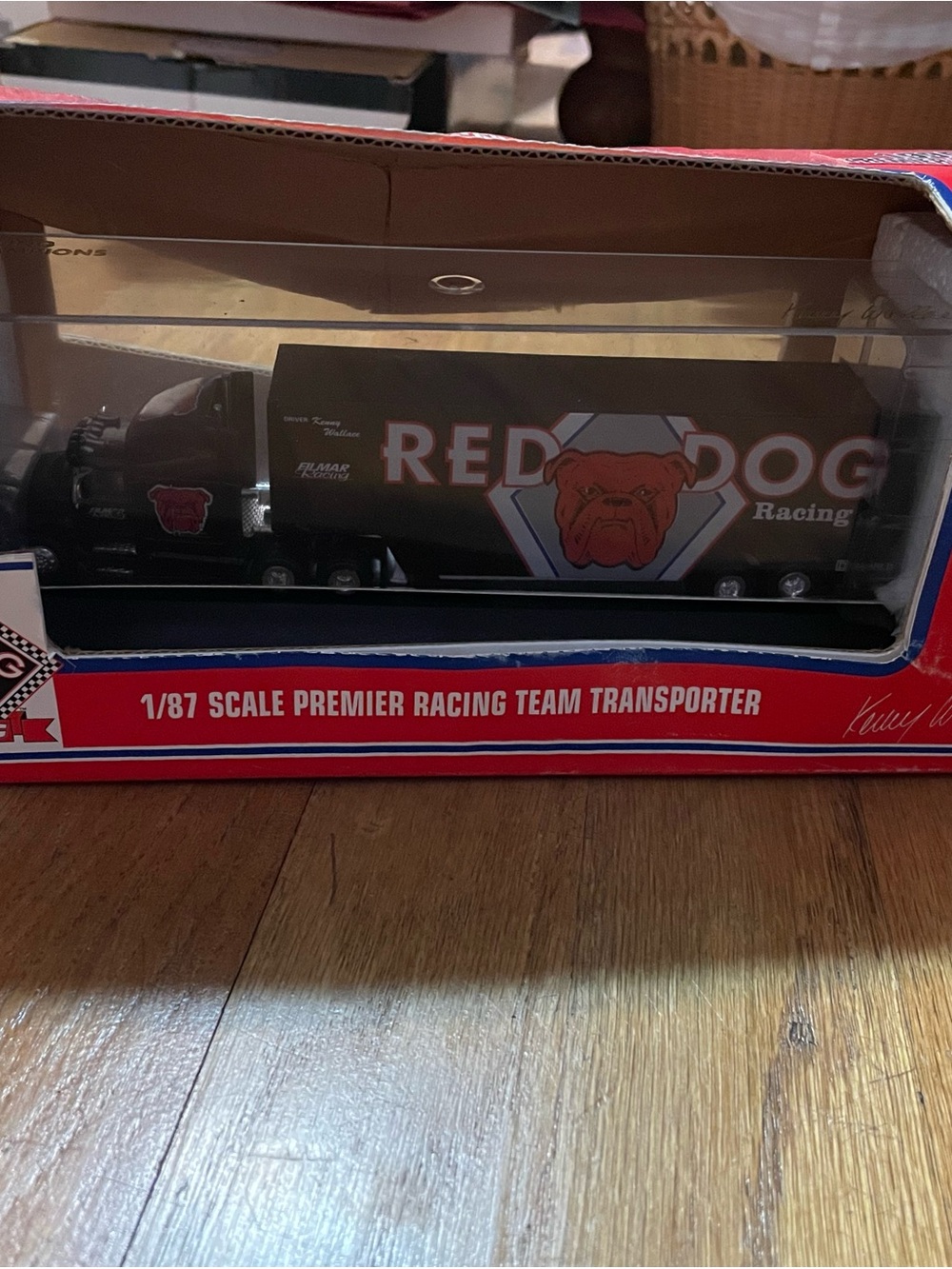Red Dog Racing Team Transporter Toy Truck - Black & Red